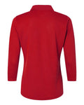 Paragon 120 Women's Lady Palm Three-Quarter Sleeve Polo - Red - back