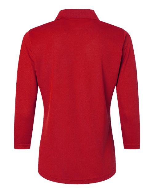 Paragon 120 Women's Lady Palm Three-Quarter Sleeve Polo - Red - back
