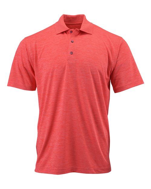 Paragon 130 Men's Dakota Striated Heather Polo - Melon Heather - front