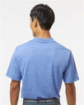 Paragon 130 Men's Dakota Striated Heather Polo - Peri Blue Heather - model back