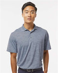 Paragon 130 Men's Dakota Striated Heather Polo - Steel Grey Heather - model front