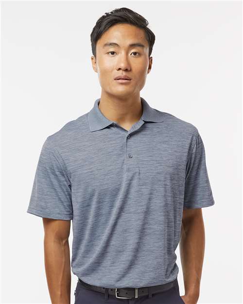 Paragon 130 Men's Dakota Striated Heather Polo - Steel Grey Heather - model front