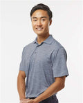 Paragon 130 Men's Dakota Striated Heather Polo - Steel Grey Heather - model side