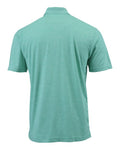Paragon 130 Men's Dakota Striated Heather Polo - Surf Green Heather - back