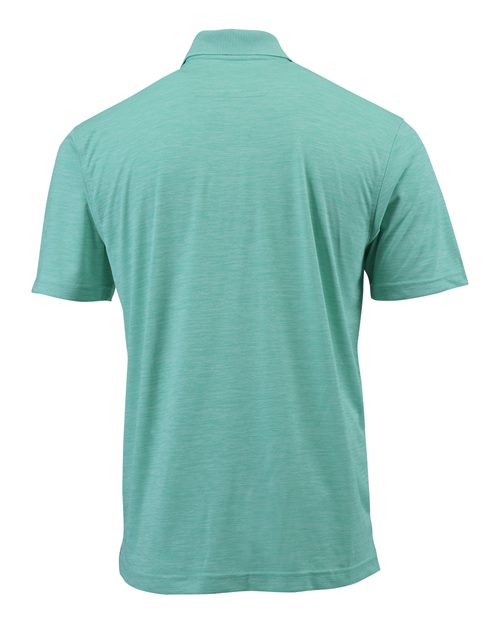 Paragon 130 Men's Dakota Striated Heather Polo - Surf Green Heather - back