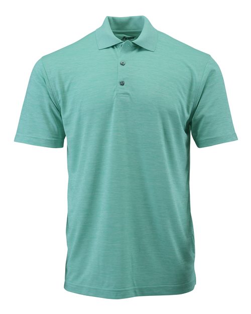 Paragon 130 Men's Dakota Striated Heather Polo - Surf Green Heather - front