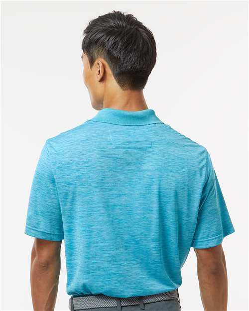 Paragon 130 Men's Dakota Striated Heather Polo - Turquoise Heather - model back