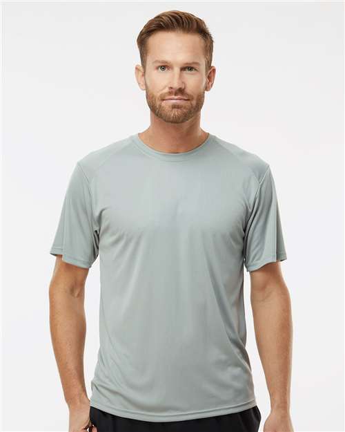 Paragon 200 Unisex Islander Performance T-Shirt - Medium Grey - model front