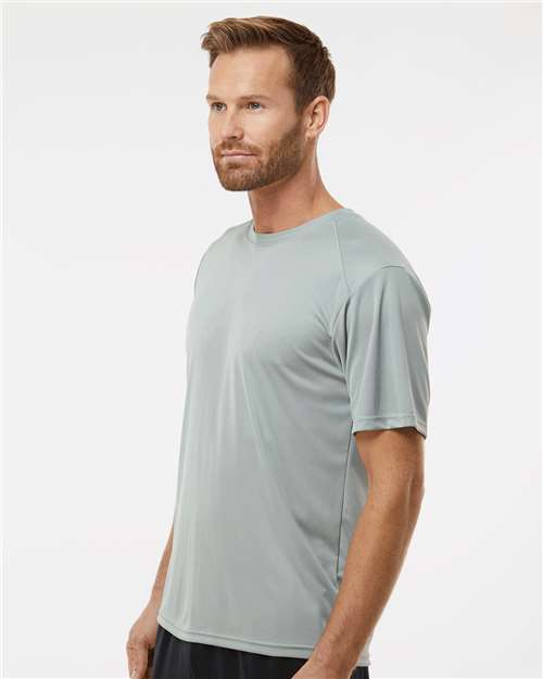 Paragon 200 Unisex Islander Performance T-Shirt - Medium Grey - model side