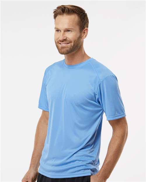 Paragon 200 Unisex Islander Performance T-Shirt - Bimini Blue - model side