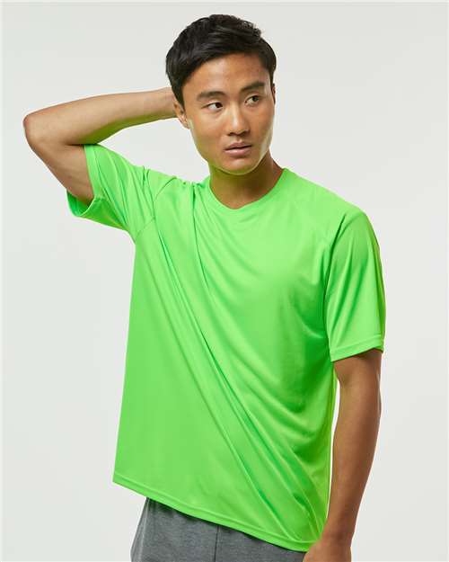 Paragon 200 Unisex Islander Performance T-Shirt - Neon Lime - model side