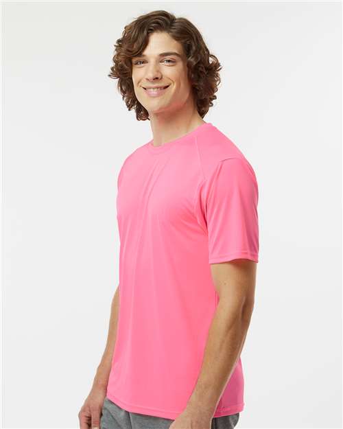 Paragon 200 Unisex Islander Performance T-Shirt - Neon Pink - model side