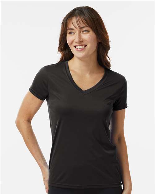 Paragon 203 Women's Vera V-Neck T-Shirt - Black - model front