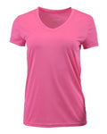 Paragon 203 Women's Vera V-Neck T-Shirt - Neon Pink - front