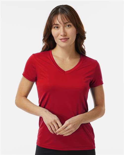 Paragon 203 Women's Vera V-Neck T-Shirt - Red - model front