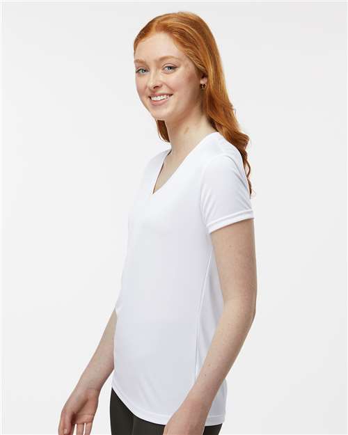 Paragon 203 Women's Vera V-Neck T-Shirt - White - model side