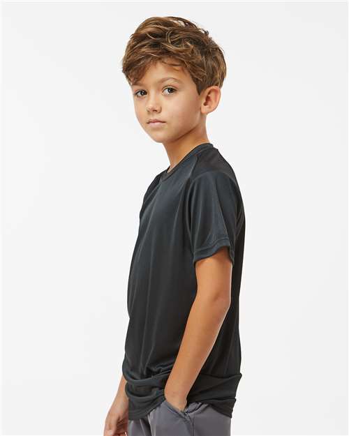 Paragon 208Y Youth Islander Performance T-Shirt - Black - model side