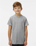 Paragon 208Y Youth Islander Performance T-Shirt - Heather Grey - model front
