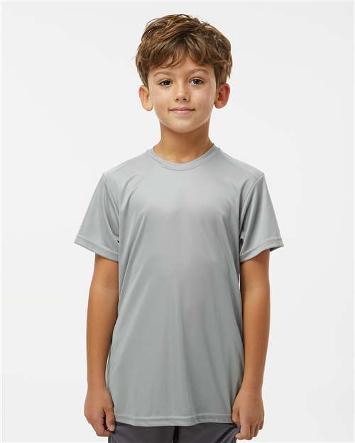 Paragon 208Y Youth Islander Performance T-Shirt - Medium Grey - model front