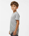 Paragon 208Y Youth Islander Performance T-Shirt - Medium Grey - model side