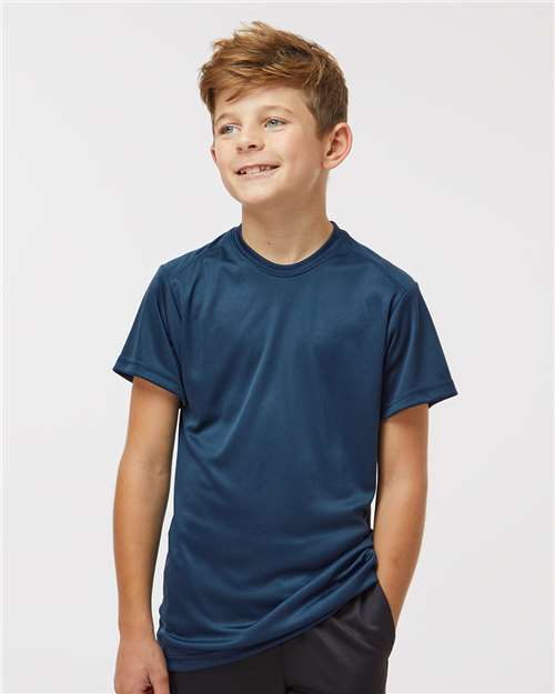 Paragon 208Y Youth Islander Performance T-Shirt - Navy - model front