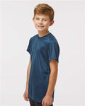 Paragon 208Y Youth Islander Performance T-Shirt - Navy - model side