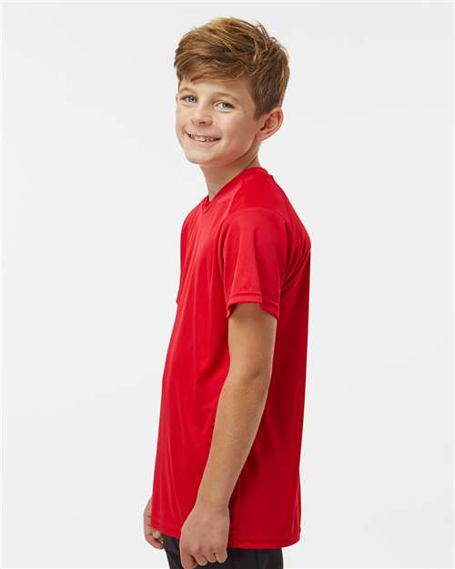 Paragon 208Y Youth Islander Performance T-Shirt - Red - model side