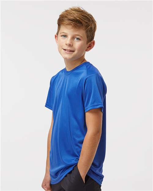 Paragon 208Y Youth Islander Performance T-Shirt - Royal - model side