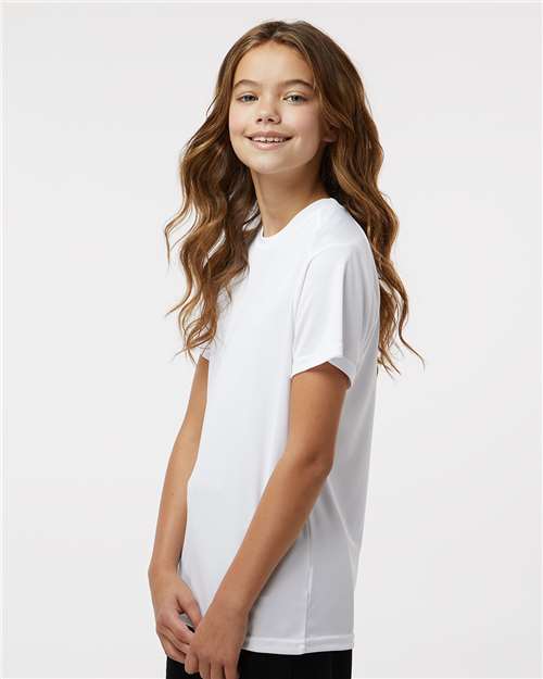 Paragon 208Y Youth Islander Performance T-Shirt - White - model side