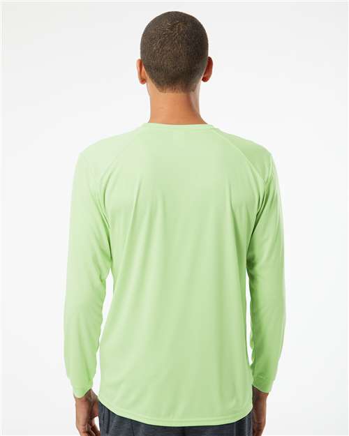 Paragon 210 Unisex Long Islander Performance Long Sleeve T-Shirt - Limeade - model back