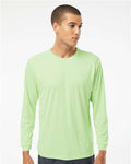 Paragon 210 Unisex Long Islander Performance Long Sleeve T-Shirt - Limeade - model front