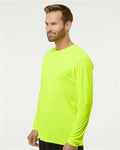 Paragon 210 Unisex Long Islander Performance Long Sleeve T-Shirt - Safety Green - model side