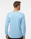 Paragon 210 Unisex Long Islander Performance Long Sleeve T-Shirt - Blue Mist - model back