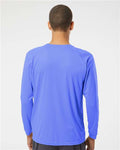 Paragon 210 Unisex Long Islander Performance Long Sleeve T-Shirt - Bimini Blue - model back