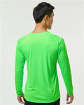 Paragon 210 Unisex Long Islander Performance Long Sleeve T-Shirt - Neon Lime - model back