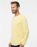 Paragon 210 Unisex Long Islander Performance Long Sleeve T-Shirt - Pale Yellow - model side