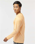 Paragon 210 Unisex Long Islander Performance Long Sleeve T-Shirt - Peach - model side