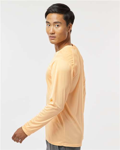 Paragon 210 Unisex Long Islander Performance Long Sleeve T-Shirt - Peach - model side