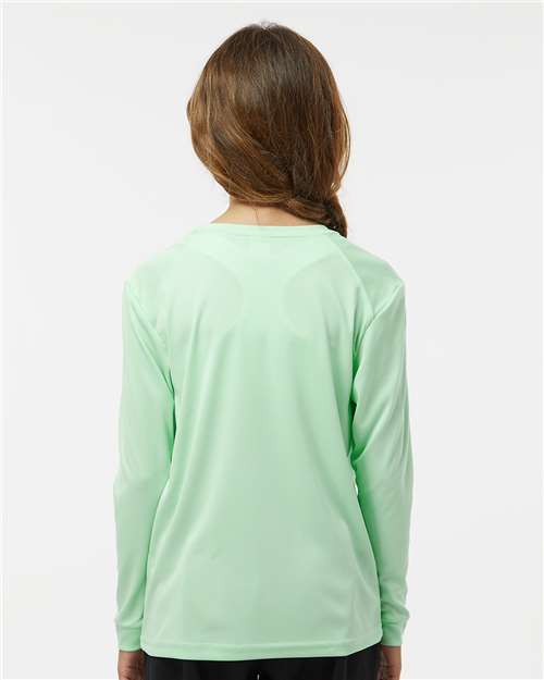 Paragon 218Y Youth Long Islander Performance Long Sleeve T-Shirt - Mint Green - model back