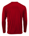 Paragon 218Y Youth Long Islander Performance Long Sleeve T-Shirt - Red - back