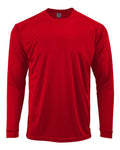 Paragon 218Y Youth Long Islander Performance Long Sleeve T-Shirt - Red - front