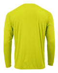 Paragon 218Y Youth Long Islander Performance Long Sleeve T-Shirt - Safety Green - back