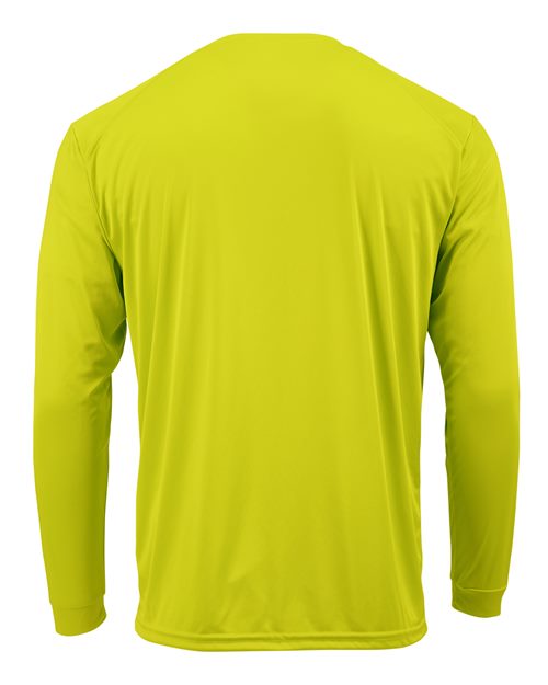 Paragon 218Y Youth Long Islander Performance Long Sleeve T-Shirt - Safety Green - back