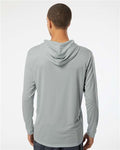 Paragon 220 Unisex Bahama Performance Hooded Long Sleeve T-Shirt - Medium Grey - model back