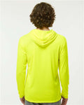 Paragon 220 Unisex Bahama Performance Hooded Long Sleeve T-Shirt - Safety Green - model back