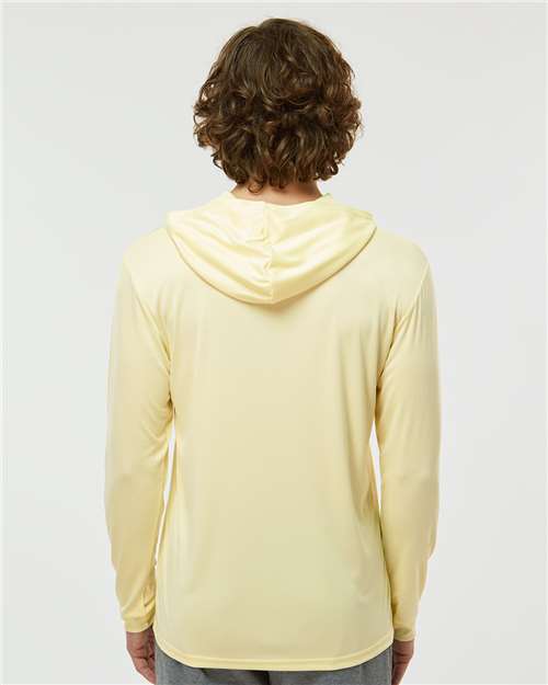 Paragon 220 Unisex Bahama Performance Hooded Long Sleeve T-Shirt - Pale Yellow - model back