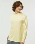 Paragon 220 Unisex Bahama Performance Hooded Long Sleeve T-Shirt - Pale Yellow - model side
