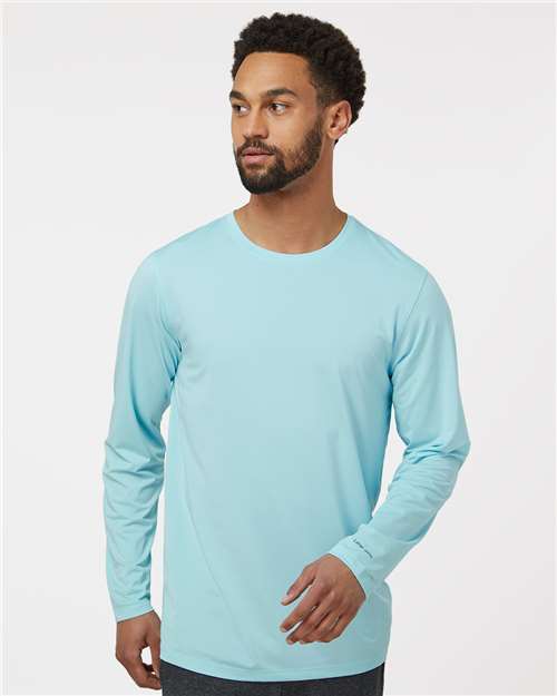 Paragon 222 Unisex Aruba Extreme Performance Long Sleeve T-Shirt - Aqua Blue - model front