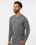 Paragon 222 Unisex Aruba Extreme Performance Long Sleeve T-Shirt - Medium Grey - model side