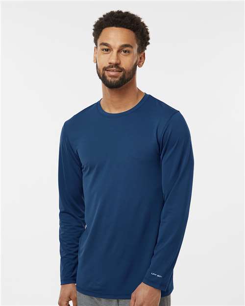 Paragon 222 Unisex Aruba Extreme Performance Long Sleeve T-Shirt - Navy - model front